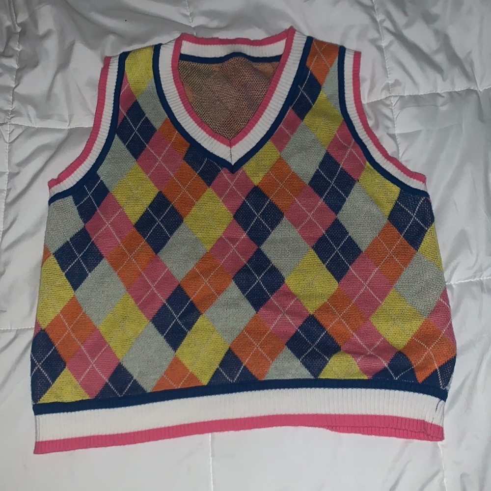 Rainbow Knitted Seater Vest